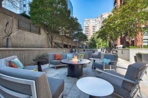 Outdoor Living Area Including Fire Pit at Halstead Tower by Windsor, Alexandria, 22302