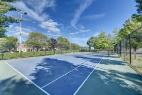 Lighted Regulation Tennis Court at Windsor Ridge at Westborough, Westborough, Massachusetts