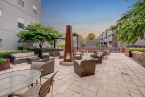 Outdoor Lounge with Fire Pit at The Manhattan Tower and Lofts, Denver, 80202