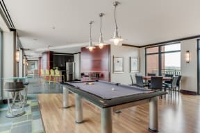 Billiards Table in Resident Lounge at Halstead Tower by Windsor, Alexandria, VA
