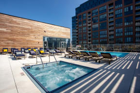 Heated, Rooftop Hot Tub at 640 North Wells, Chicago, IL