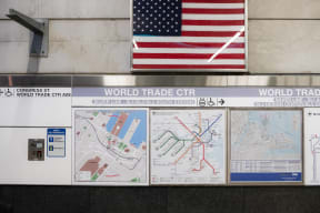 Silver Line MBTA World Trade Center stop near Waterside Place by Windsor, Massachusetts, 02210
