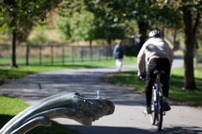 Minuteman Biking and Hiking Trail right by Windsor at Cambridge Park, Cambridge, Massachusetts