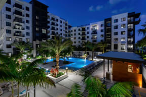 Twilight View Of Pool at Centrico by Windsor, Doral, 33166