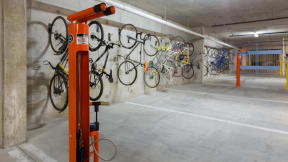 Fixation stations in the Bike Room help you keep your bike rolling. at Eleven by Windsor, Texas