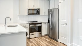 Stainless steel appliances at Windsor at Broadway Station, 1145 S. Broadway, 80210
