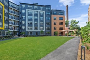 Lush Green Outdoor Spaces at Edison on the Charles by Windsor, Massachusetts