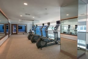 Floor-to-Ceiling Windows in Fitness Center at Windsor at Hopkinton, MA, 01748