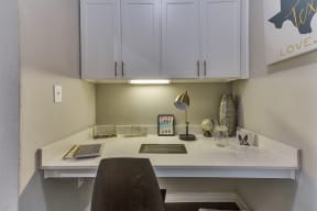 Built In desks in select homes perfect for working from home at Legacy by Windsor, Plano, TX