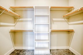 Walk-In closets with built in shelving at Eleven by Windsor 811 East 11th Street Austin, TX 78702
