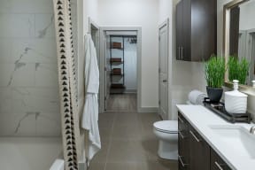 Spa inspired bathrooms with large soaking tubs at Windsor Mystic River, Medford, 02155