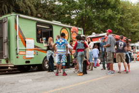 Local food trucks at Windsor Interlock, Atlanta, Georgia