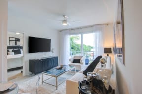 Spacious Living Room With Private Balcony at Windsor at Pembroke Gardens, Florida, 33027