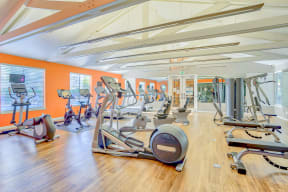 Fitness center at Mission Pointe by Windsor