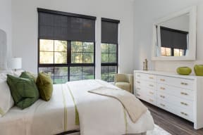 Beautiful Bright Bedroom With Wide Windows at Edison on the Charles by Windsor, Waltham, Massachusetts