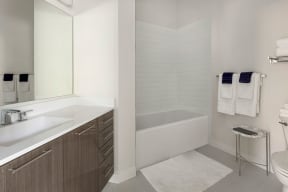 Spa inspired bathrooms at Edison on the Charles by Windsor, Waltham, 02453