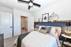 Carpeted bedroom at Elevate West Village, 4520 Pine Street, GA