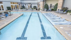 Swimming Pool with In-Water Lounge Chairs at Windsor at Brookhaven, Atlanta, 30319