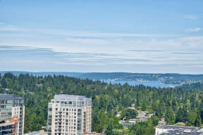 Endless Views from Outdoor Space of Penthouse at The Bravern, 688 110th Ave NE, Bellevue