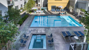 Relaxing Pool & Jacuzzi at Sunset and Vine, California, 90028