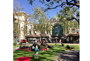 Shop, dine or lounge at The Grove! This famous outdoor shopping mall is celebrity-central and offers free movies and concerts at its outdoor lawn in the summer!