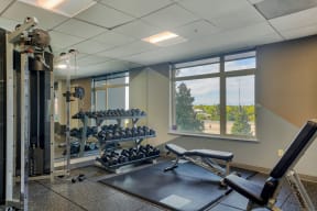 Equipped with several cardio machines, free weights & more!