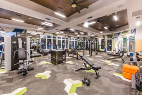 State of the art fitness center at Valentia by Windsor, La Habra, CA, 90631