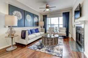 Modern Living Room at Windsor on White Rock Lake, Dallas, TX, 75218