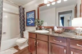 Ceramic Tile Showers and Framed Mirrors at Windsor on White Rock Lake, Texas