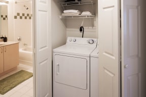 Washer and Dryer in every single apartment home for added convenience.