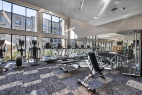 The Athletic Center with Cardio Theater, Free Weights, and More at Windsor Burnet, Austin, TX