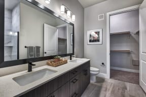 Dual vanity sinks at Windsor Burnet, Texas, 78758