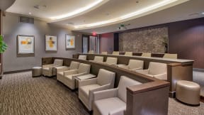 Media Room with Surround Sound at Windsor Oak Hill, Austin, Texas