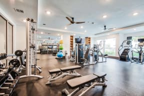 Fitness center at Windsor Shepherd, Houston, Texas