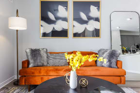 Living Room Sofa at The Club West at Pearl River, Pearl River