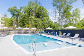 Relaxing Pool Area With Sundeck at The Club West at Pearl River, Pearl River, NY, 10965