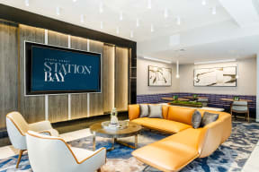 Lounge With TV at Station Bay, New Jersey