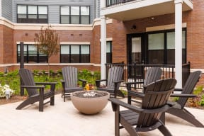 Courtyard Firepit Lounge at Station Bay, New Jersey, 08879