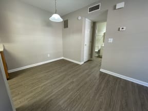 Apartments in North Charleston for Rent - The Retreat at Palm Pointe Apartments Bedroom with  ceiling fan and hardwood-style flooring
