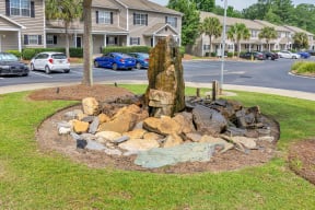 Congaree Villas, 2490 Fish Hatchery Rd, West Columbia, SC 29172, entrance island and fountain