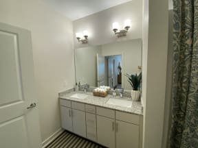 Duke of Charleston, Ladson South Carolina, private bathroom with double vanity