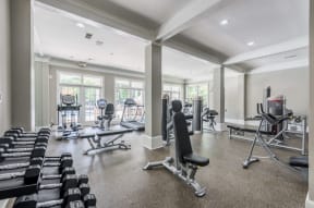 Lex at Brier Creek apartments in Morrisville, NC, spacious fitness center