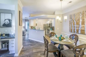 Lex at Brier Creek apartments in Morrisville, NC, model dining room
