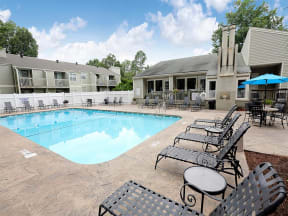 Vue at St Andrews, Columbia, South Carolina,
St Andrews area, sparkling swimming pool