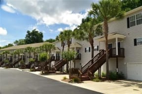 Congaree Villas, West Columbia South Carolina, exterior view of buildings with palm trees