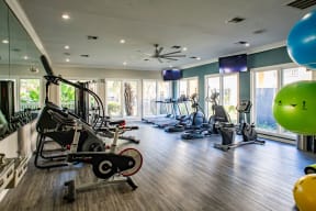Modern Fitness Center located at The Moorings Apartments, League City TX 77573