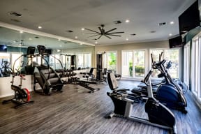 Modern Fitness Center located at The Moorings Apartments, League City TX 77573