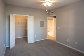 Bedroom with Walk-In Closet located at The Moorings Apartments, League City TX 77573