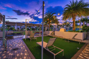 Outdoor Lounge at South of Atlantic Luxury Apartments, Florida, 33483