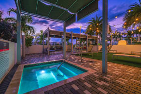 Outdoor Jacuzzi at South of Atlantic Luxury Apartments, Florida